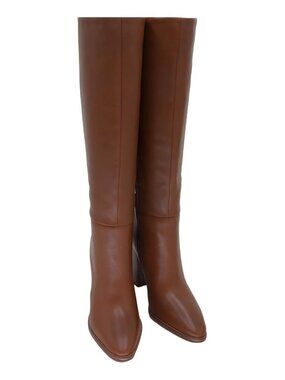 Marc Fisher LTD Lannie Block Heel Knee Boots Cognac Brown US 9M